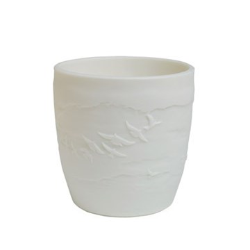 Bicchiere portacandele bianco 5074